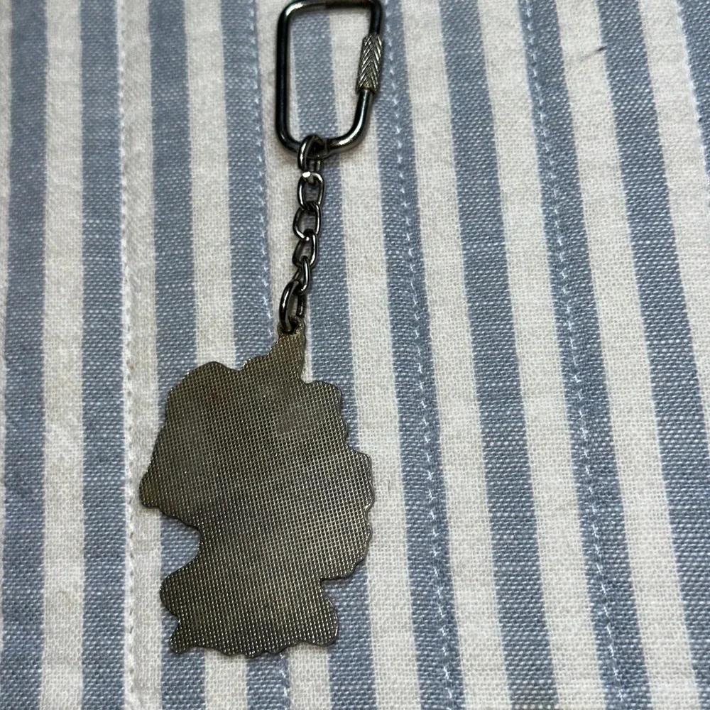 Vintage Germany Map Keychain Flag Colors Souvenir‎ Berlin Hamburg Munchen Travel